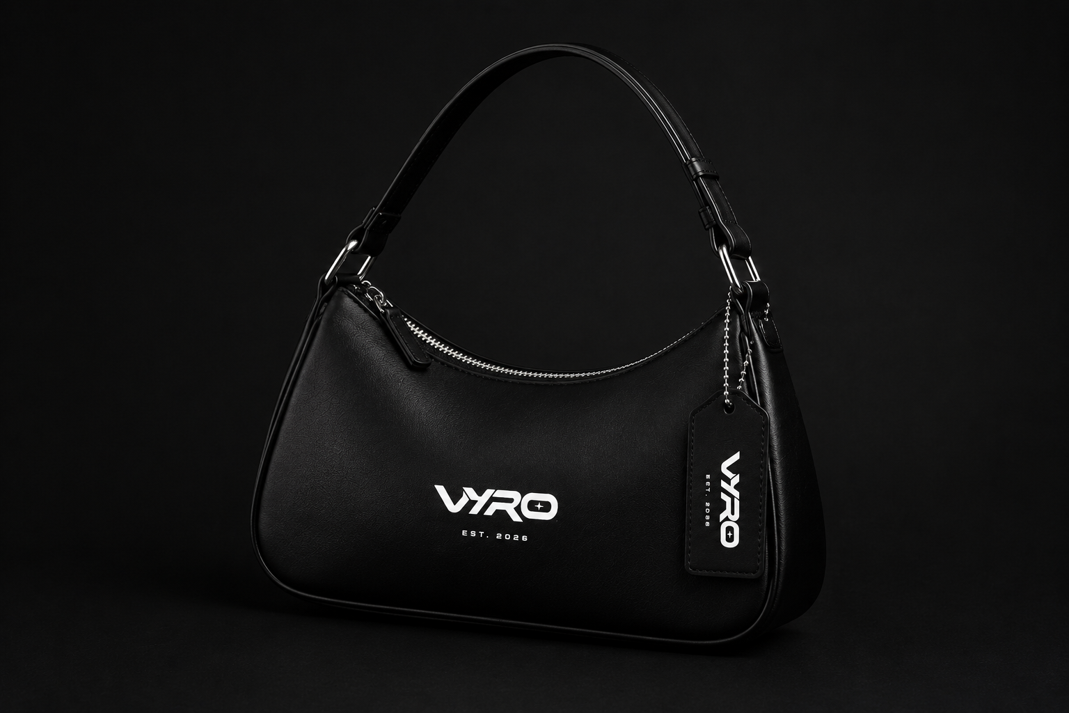 Damen Schultertasche – Black Edition